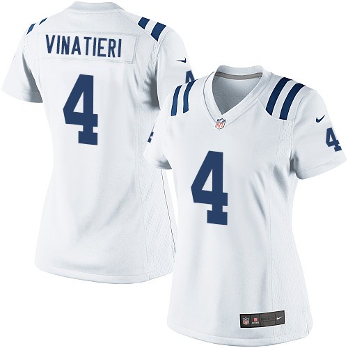 Women's Elite Adam Vinatieri Nike Jersey White Road - #4 NFL Indianapolis Colts